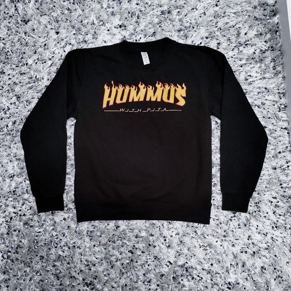 Vegan Flames Spicy Hummus Unisex Sweatshirt